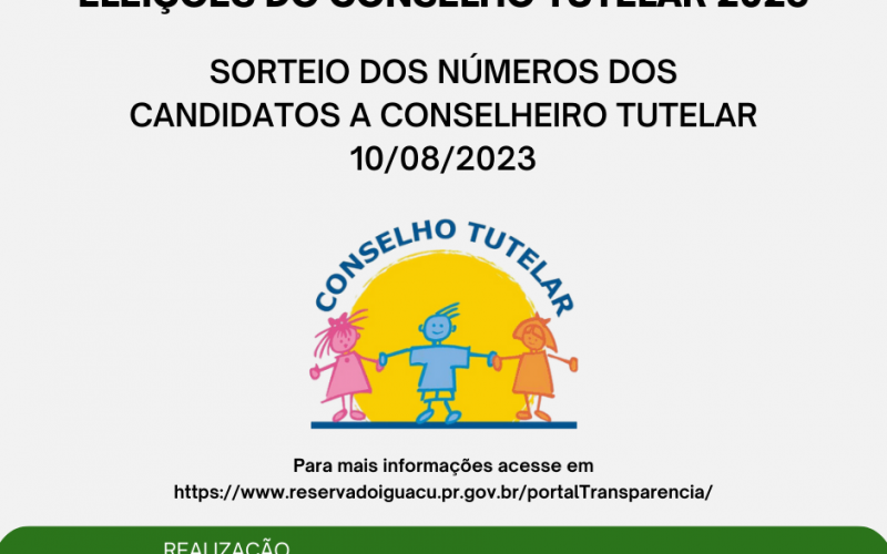 RELAÇÃO OFICIAL DOS CANDIDATOS A CONSELHEIRO TUTELAR 2023