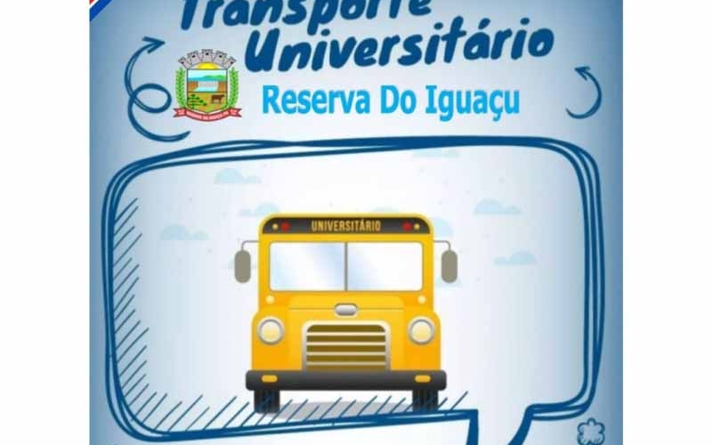 Transporte Universitário - Reserva do Iguaçu contribuindo com o futuro profissional dos munícipes