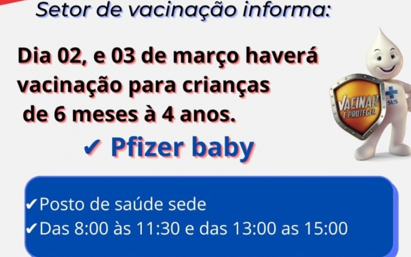 VACINAÇÃO COVID-19 - PFIZER BABY